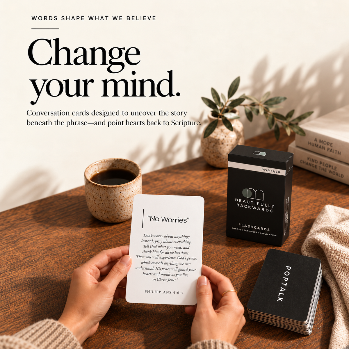 First Edition card pairing the phrase Complaining ruins everything with Do everything without complaining or arguing, Philippians 2:14.
